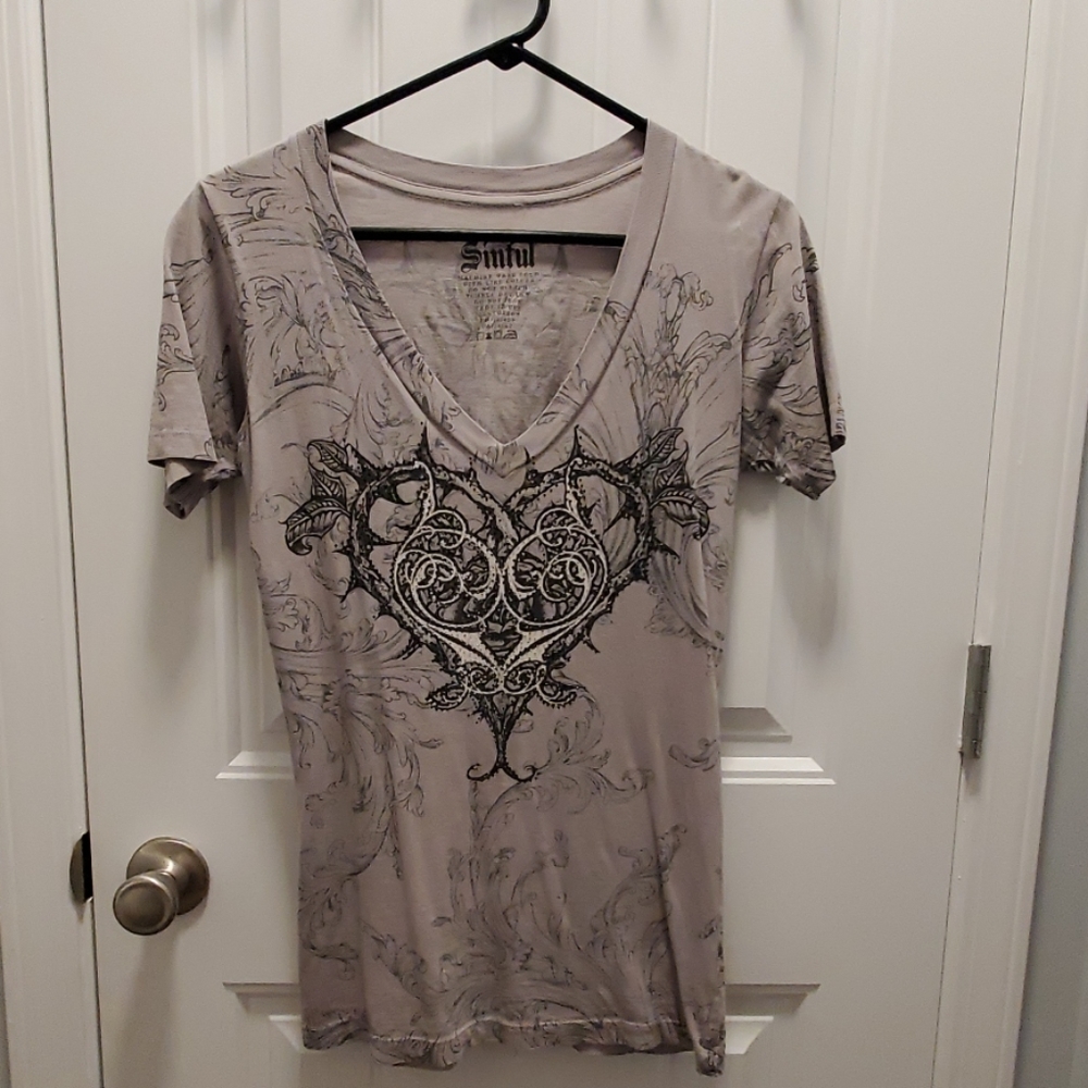 Sinful short sleeve shirt